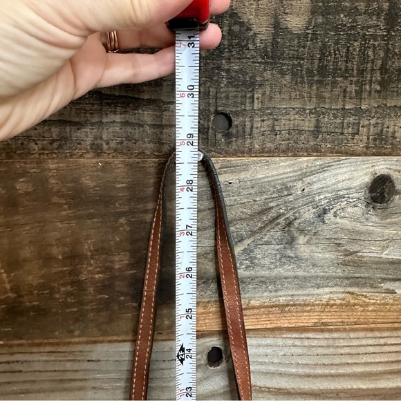 Vintage Brighton Pebble Grain Leather Black w/Brown Alligator Embossed Purse - Picture 3 of 16